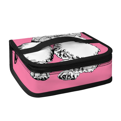 Poodle With Glasses Print Small Lunch Bag