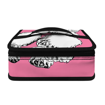 Poodle With Glasses Print Small Lunch Bag