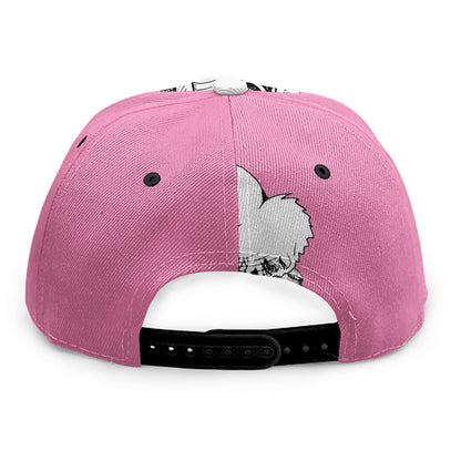 Poodle With Glasses Print Snapback Cap