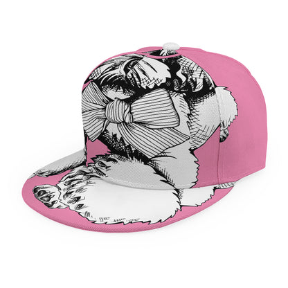 Poodle With Glasses Print Snapback Cap