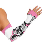 Poodle With Glasses Print Sun Protection Arm Sleeves