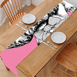 Poodle With Glasses Print Table Runner