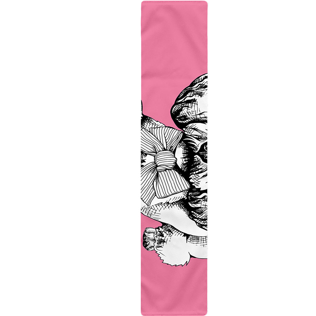 Poodle With Glasses Print Table Runner
