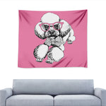 Poodle With Glasses Print Tapestry