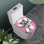 Poodle With Glasses Print Toilet Lid Cover