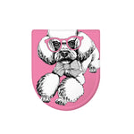 Poodle With Glasses Print Toilet Lid Cover