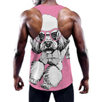 Poodle With Glasses Print Training Tank Top