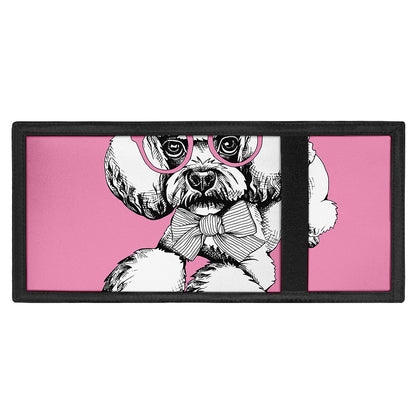 Poodle With Glasses Print Trifold Wallet