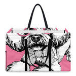 Poodle With Glasses Print Utility Tote Bag