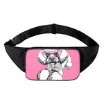 Poodle With Glasses Print Waist Bag