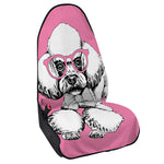 Poodle With Glasses Print Waterproof Car Seat Cover