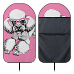 Poodle With Glasses Print Waterproof Car Seat Cover