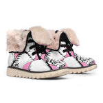 Poodle With Glasses Print Winter Boots