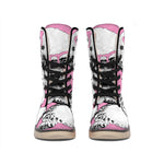 Poodle With Glasses Print Winter Boots