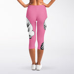 Poodle With Glasses Print Women's Capri Leggings