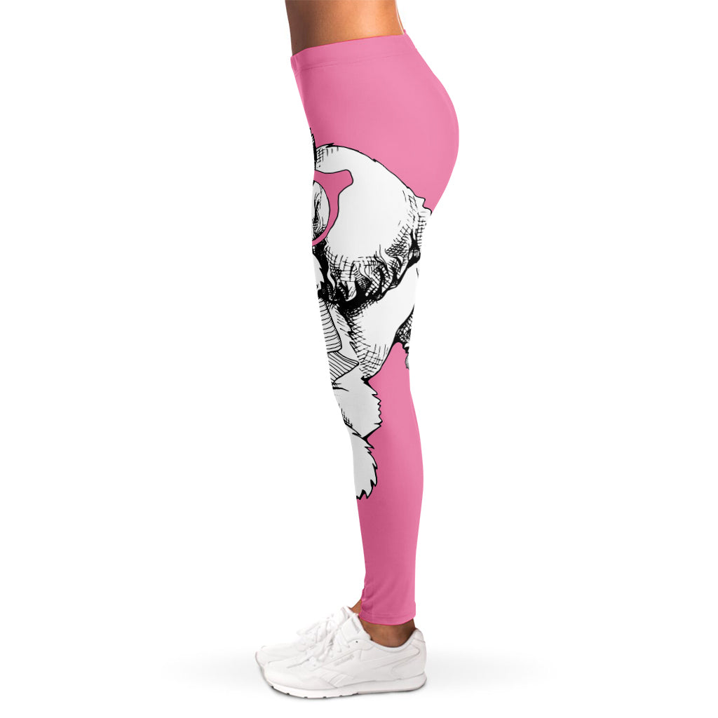 Poodle With Glasses Print Women's Leggings