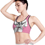 Poodle With Glasses Print Women's Sports Bra
