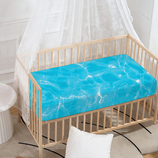 Pool Water Surface Print Baby Crib Sheet