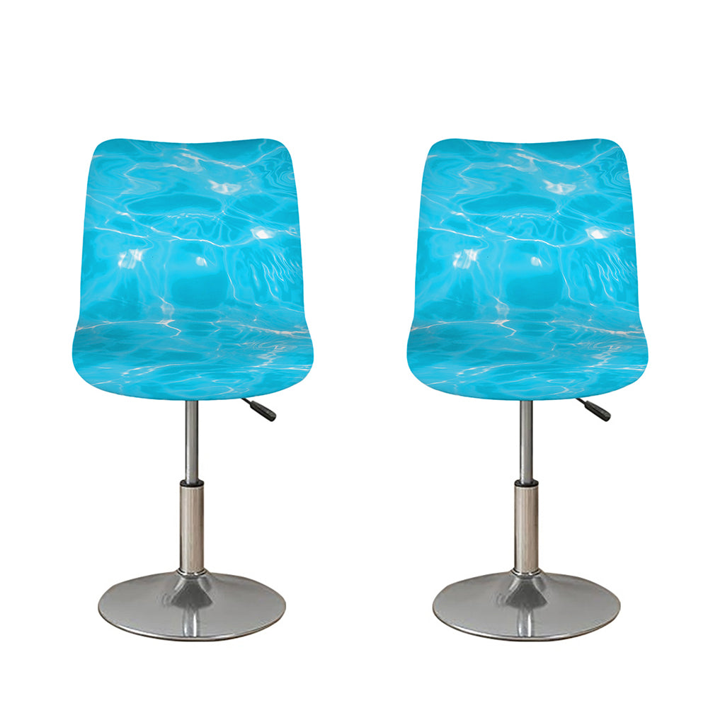 Pool Water Surface Print Bar Stool Covers