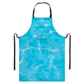 Pool Water Surface Print Bib Apron With Pocket