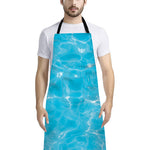 Pool Water Surface Print Bib Apron With Pocket