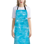 Pool Water Surface Print Bib Apron With Pocket