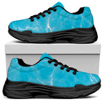 Pool Water Surface Print Black Chunky Shoes