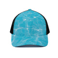 Pool Water Surface Print Black Mesh Trucker Hat