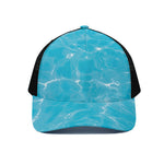 Pool Water Surface Print Black Mesh Trucker Cap