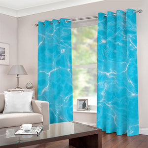 Pool Water Surface Print Blackout Grommet Curtains