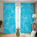 Pool Water Surface Print Dimout Pencil Pleat Curtains