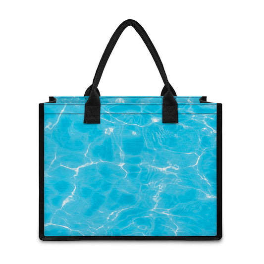Pool Water Surface Print Canvas Tote Bag