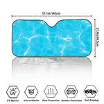 Pool Water Surface Print Car Windshield Sun Shade