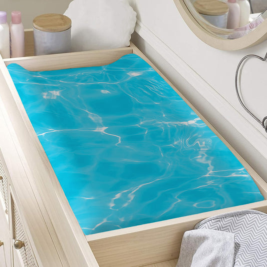 Pool Water Surface Print Changing Pad Cover