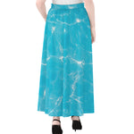 Pool Water Surface Print Chiffon Maxi Skirt