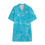 Pool Water Surface Print Cotton Hawaiian Shirt