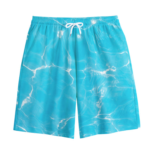 Pool Water Surface Print Cotton Shorts