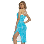 Pool Water Surface Print Cross Back Cami Dress