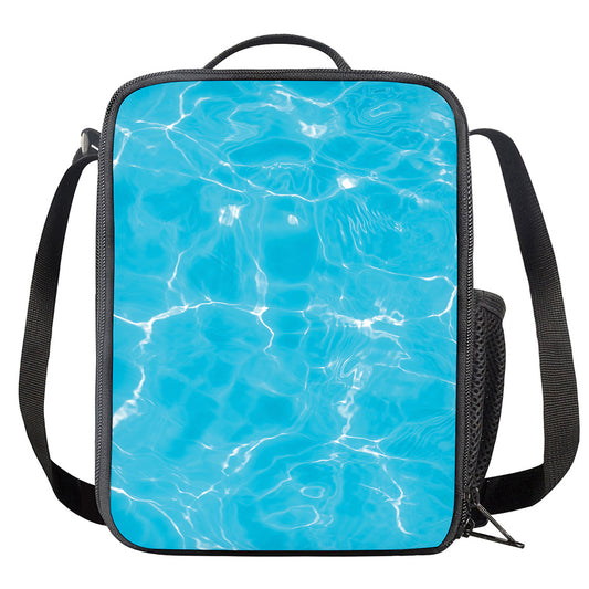 Pool Water Surface Print Crossbody Lunch Bag