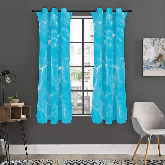 Pool Water Surface Print Curtain