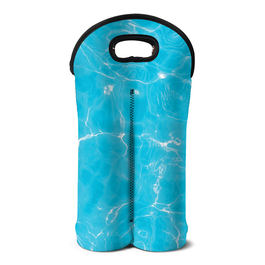 Pool Water Surface Print Double Neoprene Wine Tote