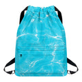 Pool Water Surface Print Drawstring Backpack
