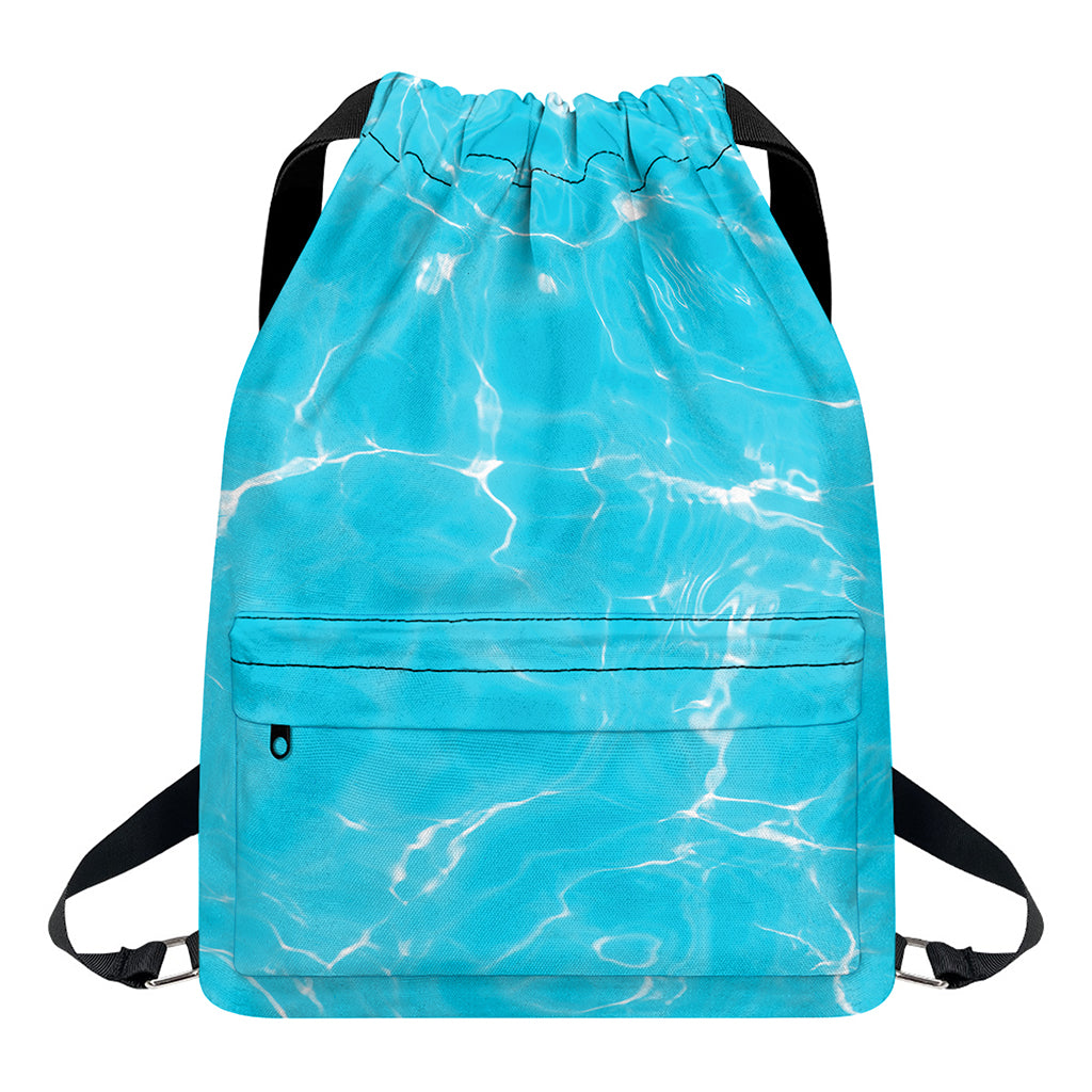 Pool Water Surface Print Drawstring Backpack