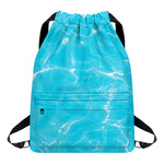 Pool Water Surface Print Drawstring Backpack