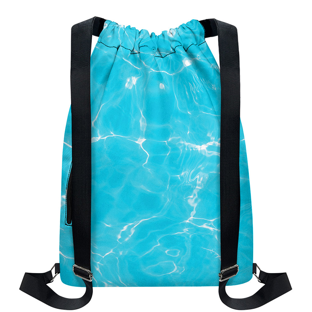 Pool Water Surface Print Drawstring Backpack