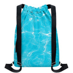 Pool Water Surface Print Drawstring Backpack