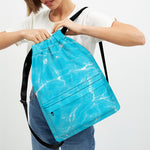Pool Water Surface Print Drawstring Backpack