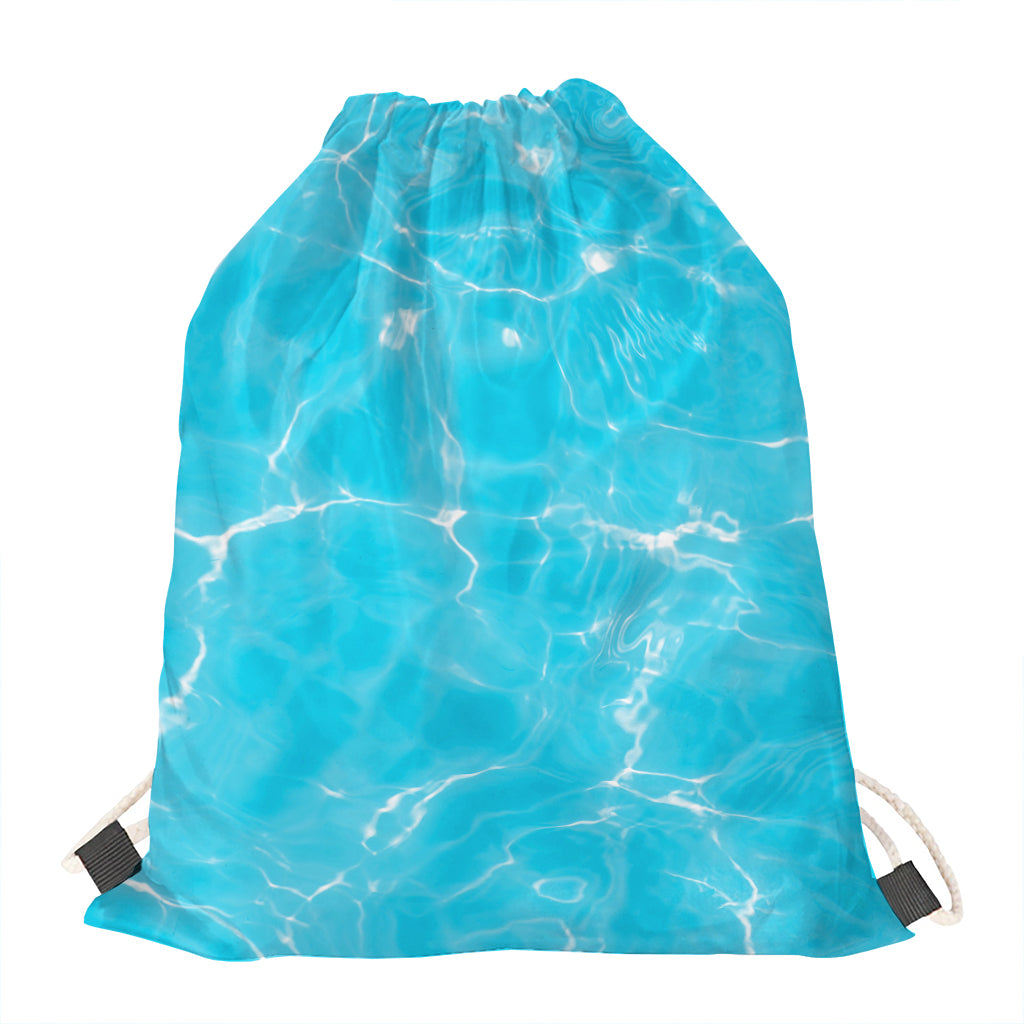 Pool Water Surface Print Drawstring Bag