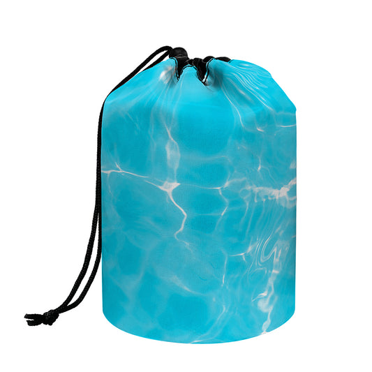 Pool Water Surface Print Drawstring Makeup Bag