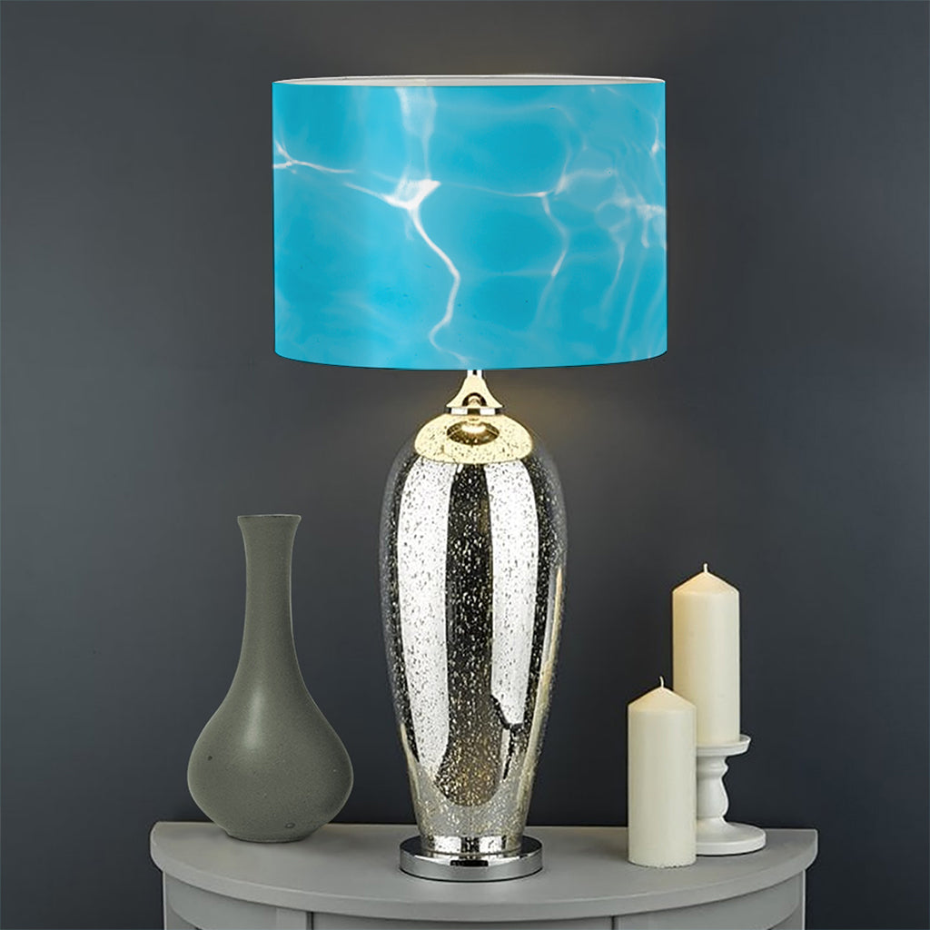 Pool Water Surface Print Drum Lamp Shade